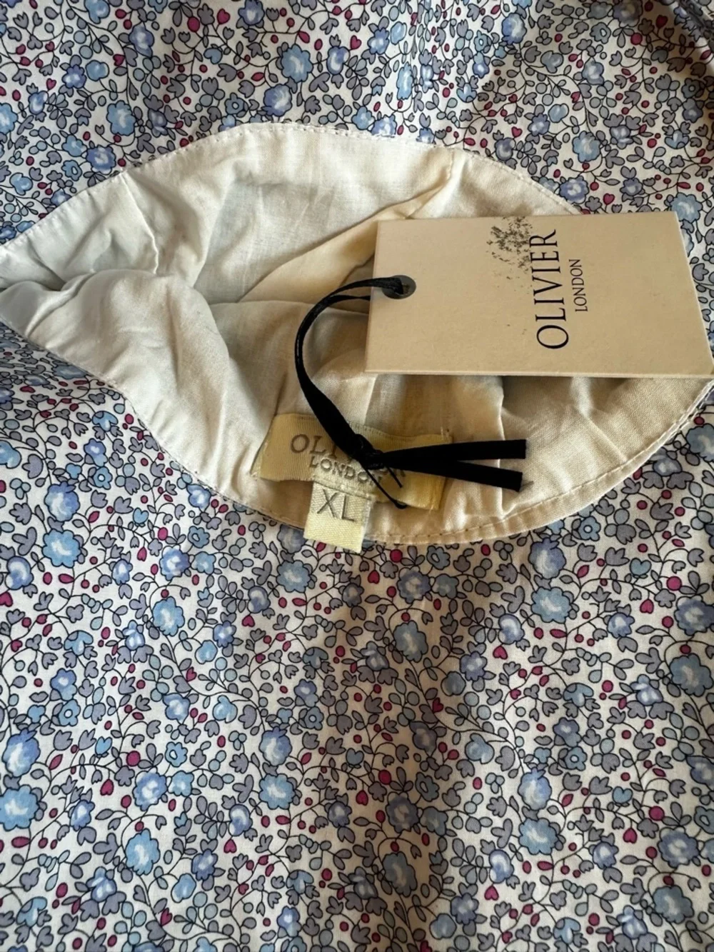 NWT Olivier London Blue Liberty Girls Sun Hat XL (6-10 years)